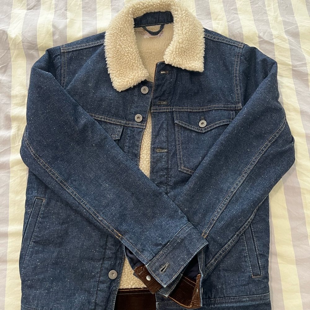 J. Crew Blue  Denim Sherpa